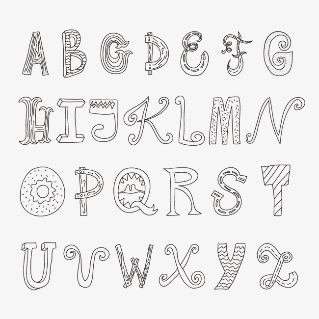 26个手绘字母设计