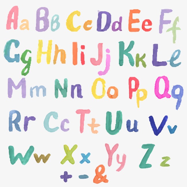 彩色大小写字母_艺术字设计_千库网