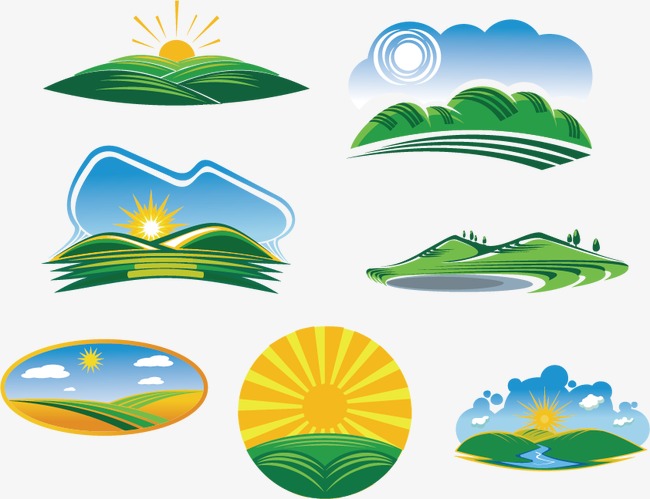自然风景logo自然风景环保绿色logo设计标志设计风景