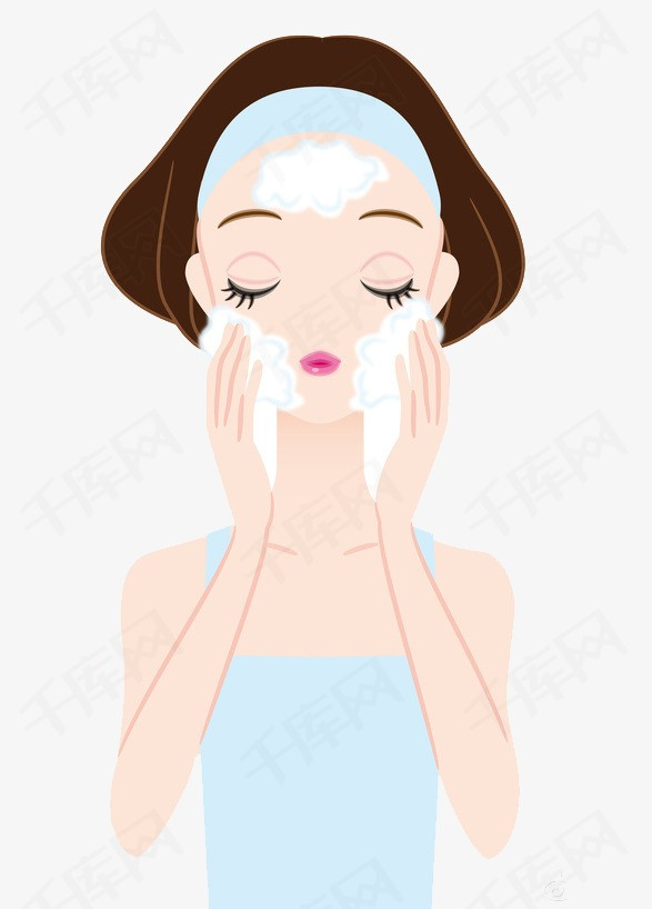 洗脸护肤美妆卡通美女洗脸敷面膜           