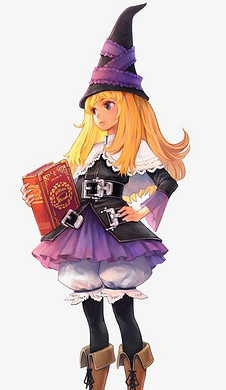 推荐给你关于手绘卡通女魔法师的素材