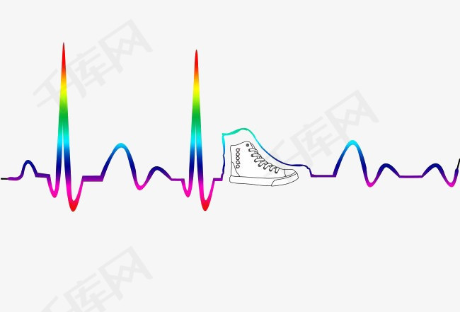 心电图心电图鞋子双十一波浪线心跳图折扣   