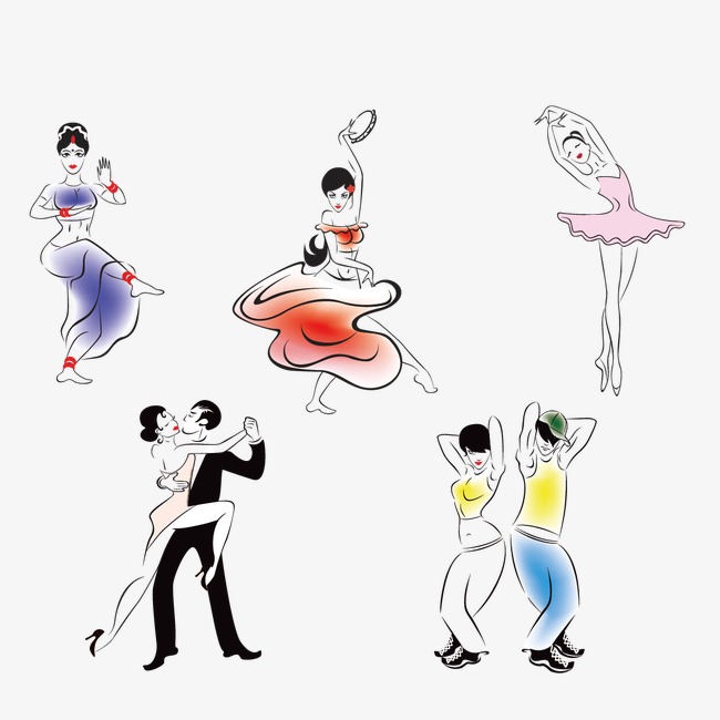 跳舞的人简笔画