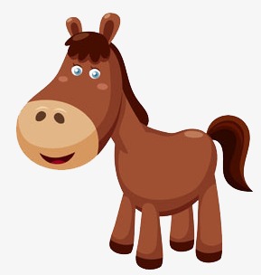 棕色小马 卡通小马 骏马 卡通棕色小马 卡通小马 骏马 卡通免扣素材