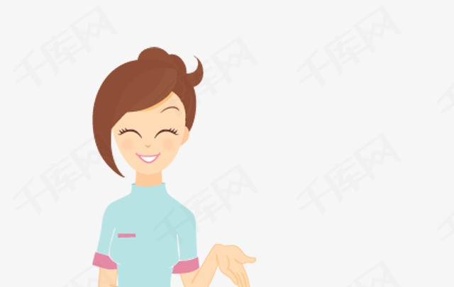 请进人物欢迎光临卡通人物美女
