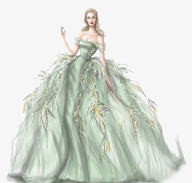 婚纱礼服插画_婚纱插画(2)