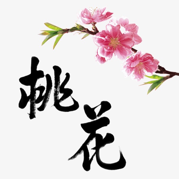 桃花_艺术字设计_千库网