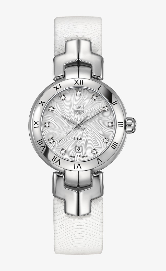 泰格豪雅手表女表银白色腕表