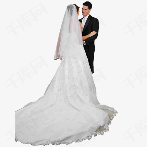 拖地婚纱_拖地婚纱露背
