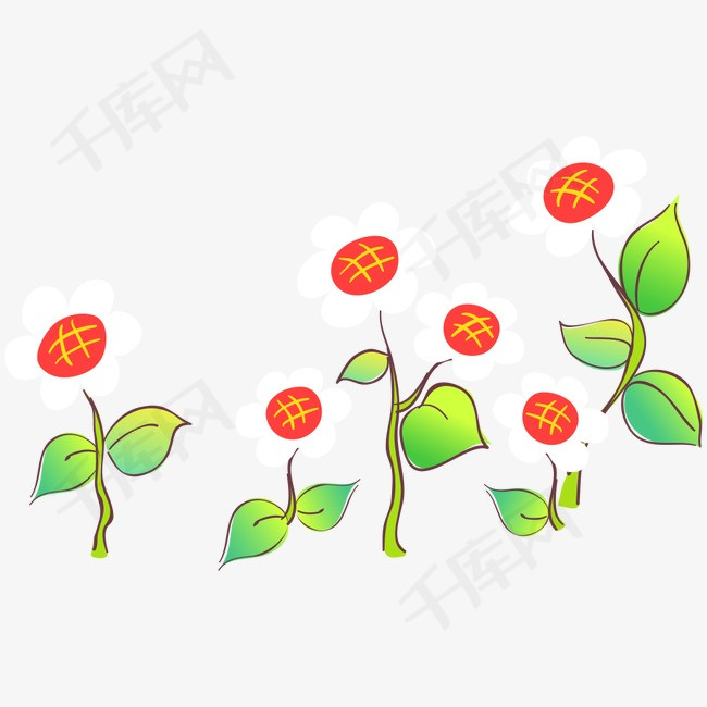 卡通花朵
