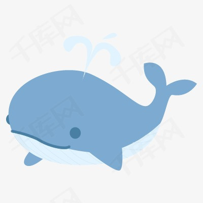鲸鱼小鲸鱼卡通鲸鱼蓝色鲸鱼