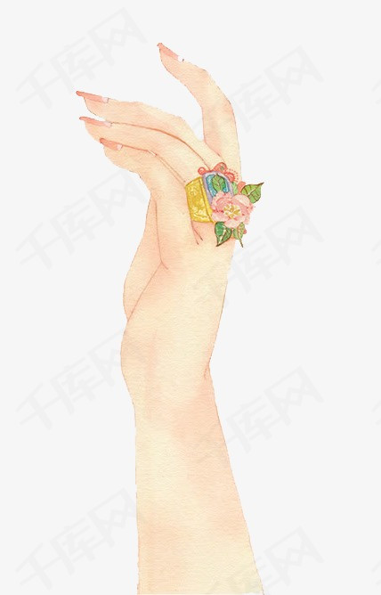 修长的手