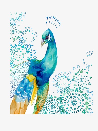 孔雀印花花纹