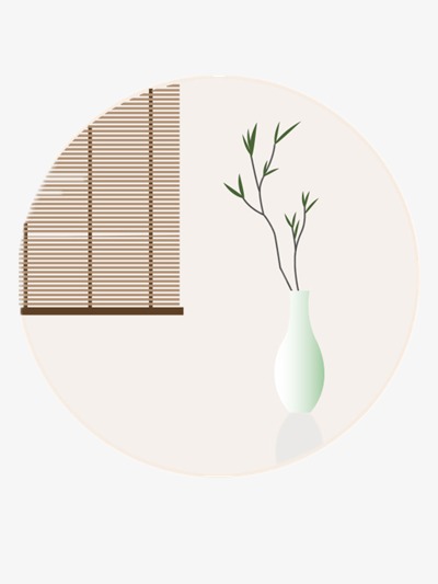 本次花瓶竹帘矢量图作品为设计师采购师报名-朱老师创作,格式为png