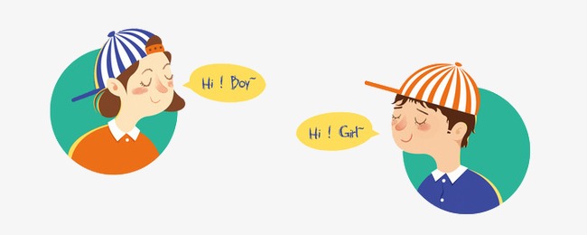 卡通 h5页面素材 电商卡通 网页设计卡通 对话 聊天 卡通人物png免费