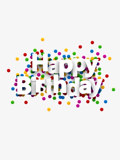 生日快乐艺术字矢量图