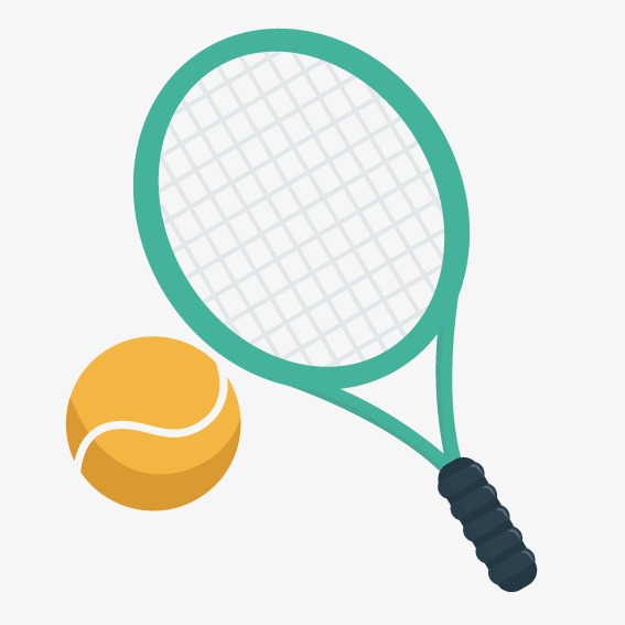 网球和球拍素材图片免费下载_高清卡通手绘png_千库网(图片编号3821963)