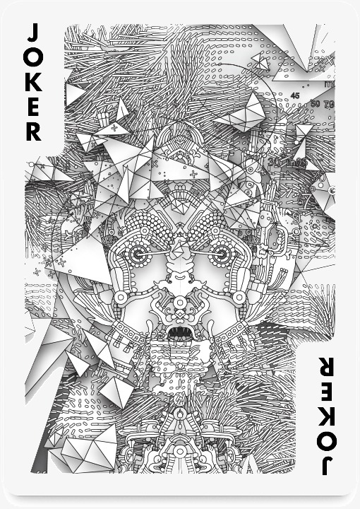 创意的成套扑克牌小王素材图片免费下载_高清装饰图案