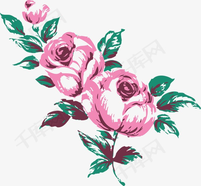 矢量玫瑰插图