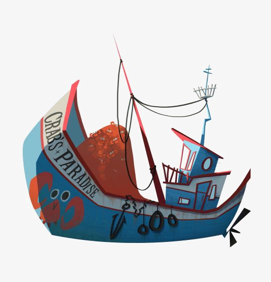 时尚中国风水墨风山水画渔夫渔船