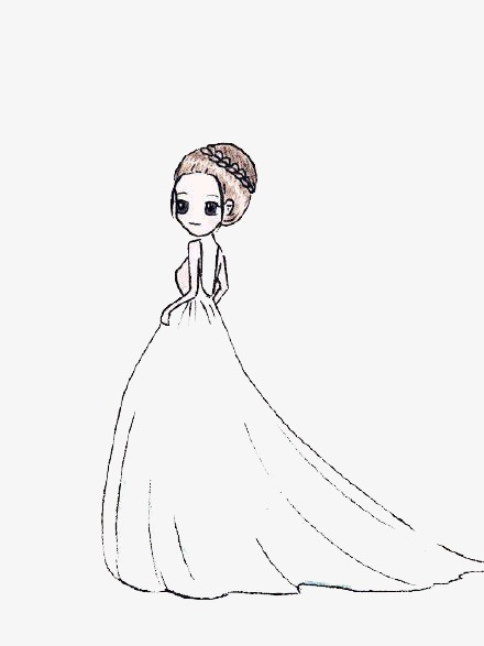 简笔画婚纱照_婚纱的简笔画婚纱照
