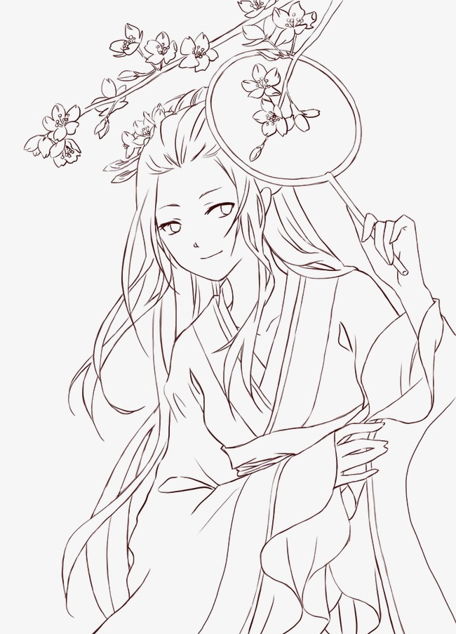 古风老年人手绘