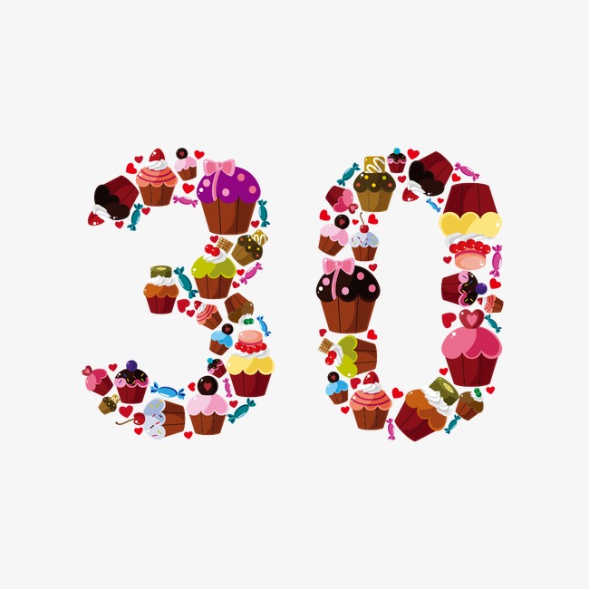 矢量创意30数字_艺术字设计_千库网