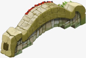 卡通石桥卡通创意装饰建筑素材