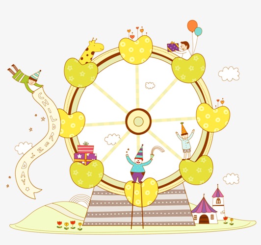 手绘卡通摩天轮