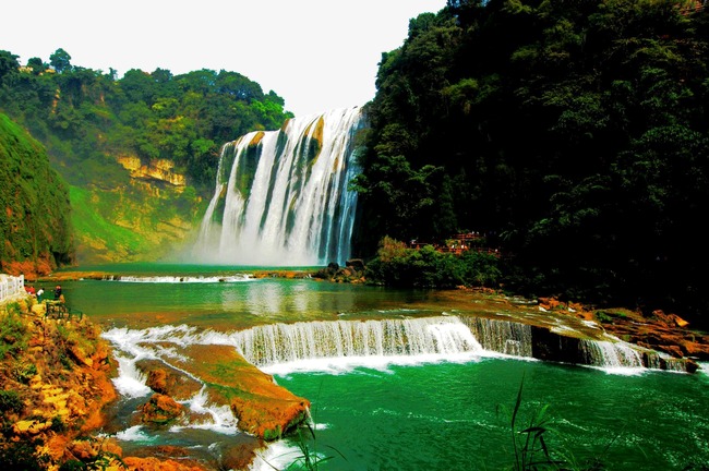 黄果树瀑布著名景点旅游景区自然景观贵州黄果树瀑布黄果树瀑布