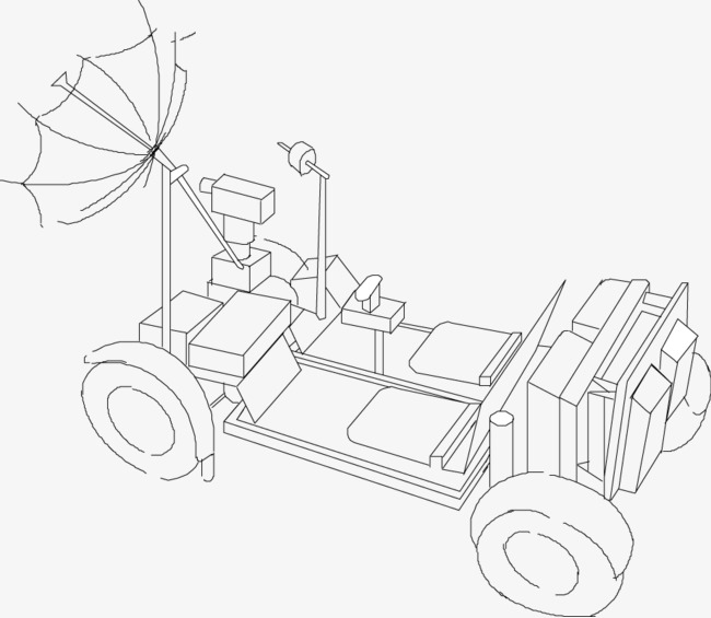 矢量创意设计月球车图标