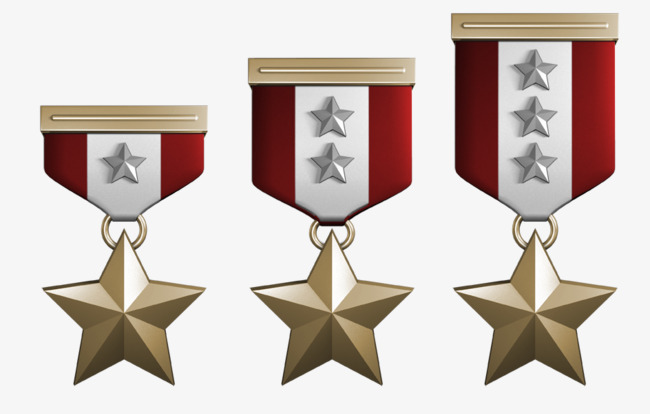 真实质感的勋章psd素材