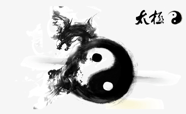 中国风水墨太极素材图片免费下载_高清装饰图案psd_千库网(图片编号