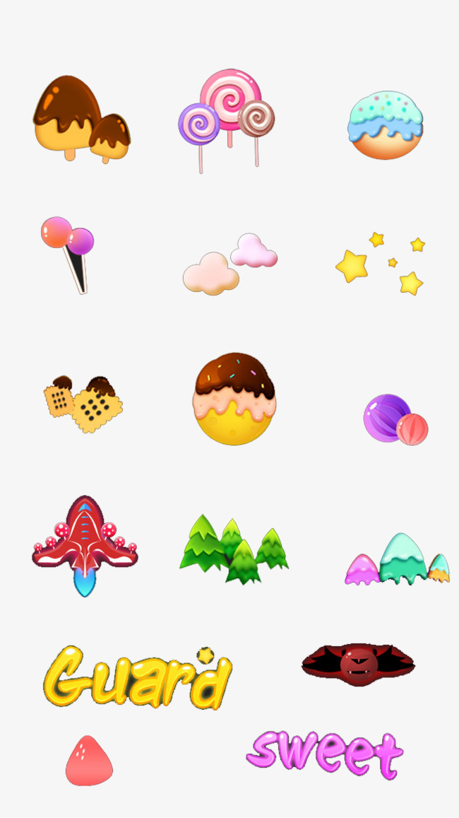 可爱甜食png素材-90设计