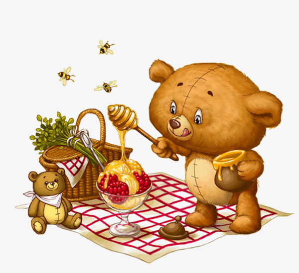 png手绘动漫素材免费下载,本次卡通动画小熊蜂蜜蜜蜂作品为设计师can