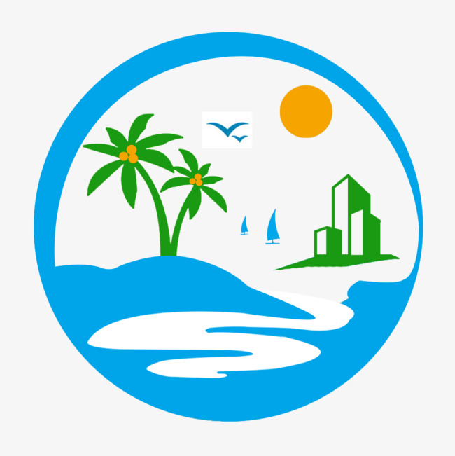 千库网 艺术字 logo创意设计 海南旅游度假图标图片
