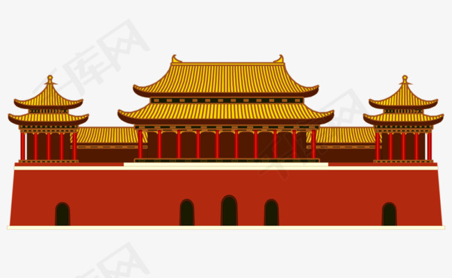 故宫房子素材图片免费下载_高清卡通手绘png_千库网