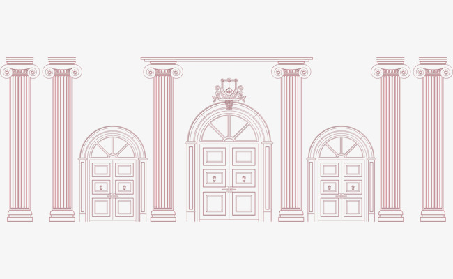 欧式建筑圆柱罗马柱门