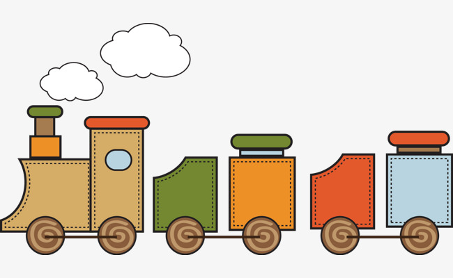 卡通儿童玩具火车png素材-90设计