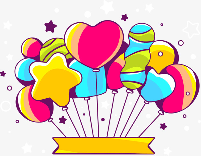 矢量生日快乐装饰元素素材图片免费下载_高清节日素材