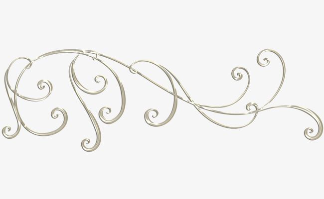 棕色漂亮装饰花纹png素材-90设计