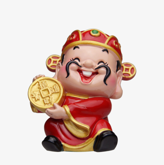 公仔财神爷q版摆设素材图片免费下载_高清装饰图案png_千库网(图片