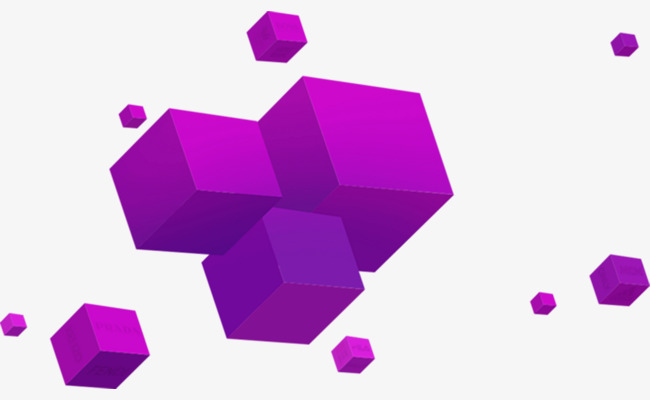 紫色创意立体图形