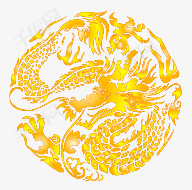 圆形龙图案