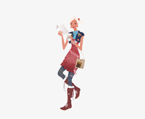 本次西方美女矢量图手绘素材作品为设计师漠小北创作,格式为png,编号