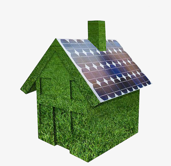 简约地球绿色房子山风车低碳环保装饰