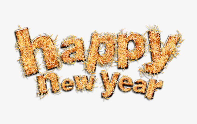新年快乐英文字母_艺术字设计_千库网