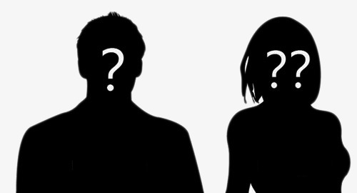 千库网 图片素材 人物剪影素材 带问号的男女神秘人物