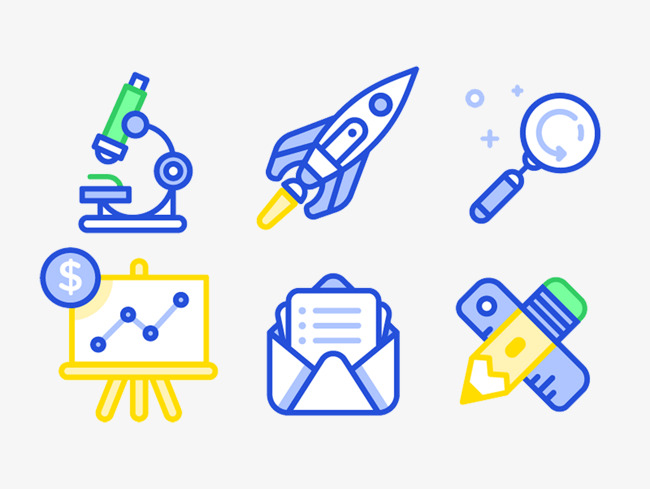 科学科技卡通图标