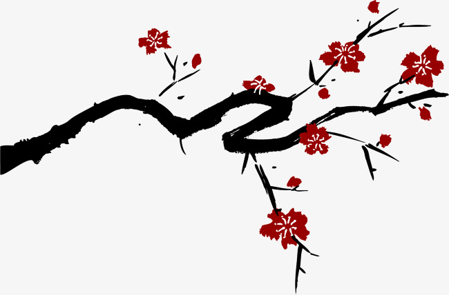 图案设计 梅花 手绘 古风             此素材是90设计网官方设计